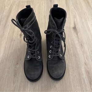 Stuart Weitzman Suede Combat Boots 👢